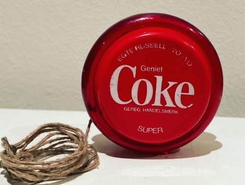 original 1983 Afrikaans and English RUSSELL COKE Yo-Yo Coca Cola Coke South Africa