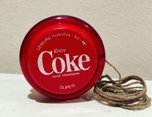 original 1983 Afrikaans and English RUSSELL COKE Yo-Yo Coca Cola Coke South Africa