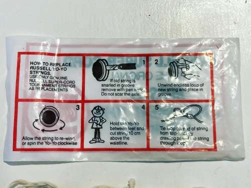 Genuine South African Coca Cola Coke 1985 COKE Russell Yo-Yo Replacement 3 String Packet