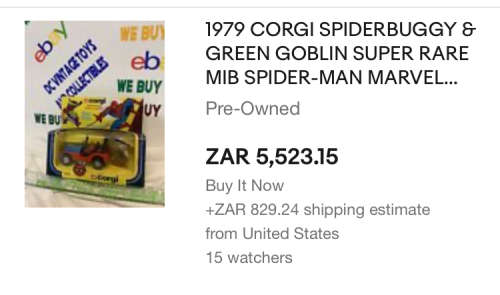 GREEN GOBLIN figure from rare CORGI no 261 Spider-Man JEEP boxset
