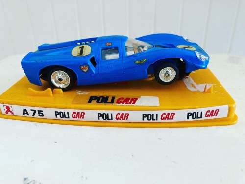 POLI CAR A series A75 rare ASTON MARTIN LOLA 1:32 scaLe SLOT CAR in original plastic box 1970s