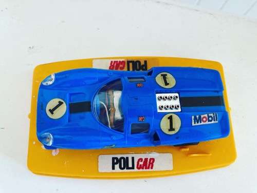 POLI CAR A series A75 rare ASTON MARTIN LOLA 1:32 scaLe SLOT CAR in original plastic box 1970s