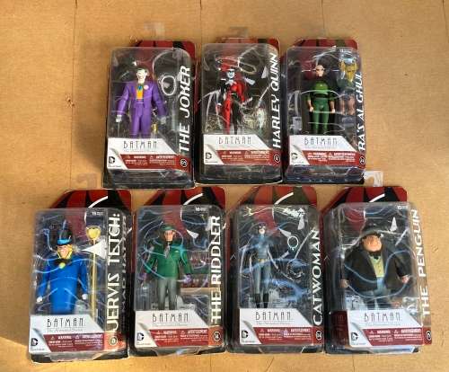 The Batman animated series DC Collectibles 6 inch figure set. 7 x figures