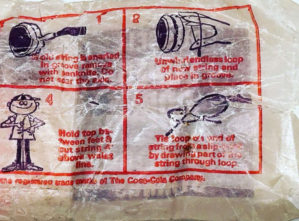 Genuine South African Coca Cola Coke 1966 COKE Russell Yo-Yo Replacement 3 String Packet