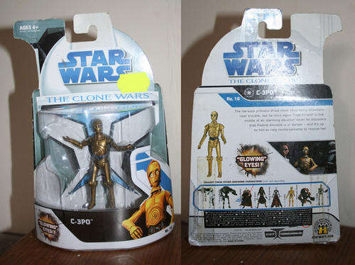 Star Wars Clone Wars animated C3P0 droid - mint on card