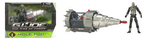 Gi Joe The Rise of Cobra TERRA VIPER & MOLE POD car - Mint in sealed box