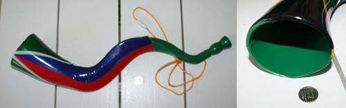 vuvuzela KUDUZELA with South Africa National flag branding