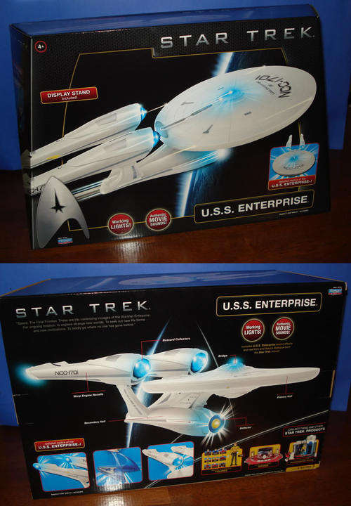 STAR TREK U.S.S ENTERPRISE SHIP from J.J Abrahms 2009 feature film - Fully detailed & lights up!
