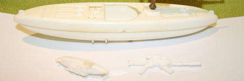 Gi Joe Kenner STALKER boat and weapon parts - no figure  Released late 1980s.