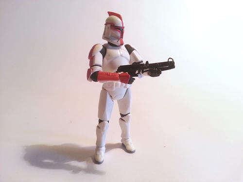 Star Wars Episode 2 Captain Red CLONE TROOPER figure - loose in Excellent condition