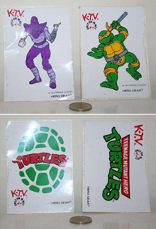 lot of 4 TEENAGE MUTANT NINJA TURTLES TMNT South African STICKERS - 1990 KTV