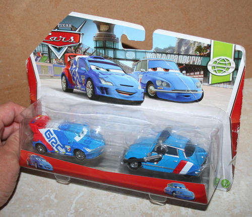 DISNEY PIXAR CARS 2 2-PACK Raoul Caroule & Bruno Motoreau Crew Chief - Mattel Toys LAST ONE IN STOCK