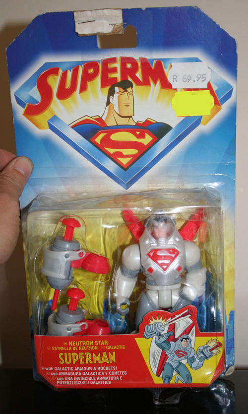 Superman Animated SUPERMAN NEUTRON STAR SPACE OUTFIT Figure - mint figure on sealed on card - 1995