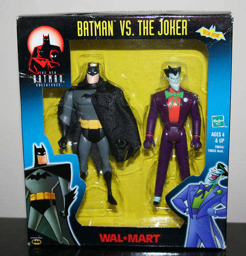 WALMART EXCLUSIVE BATMAN & JOKER figures from BATMAN ANIMATED TV series 1998