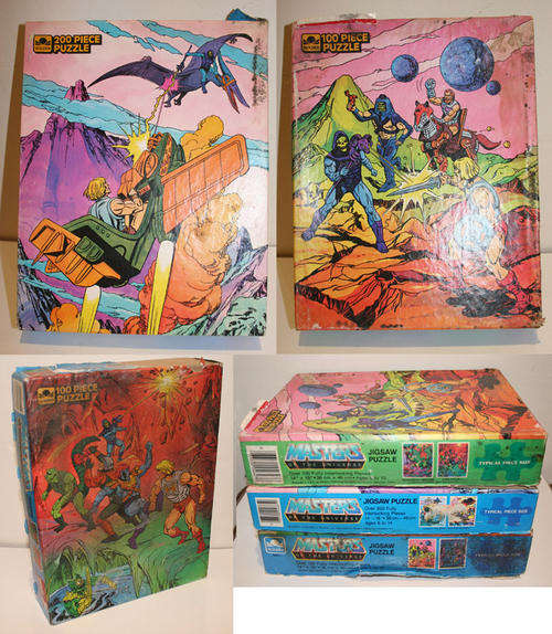Three Puzzles from He-man Masters of the universe MINT ON CARD - 1984 27 years old!