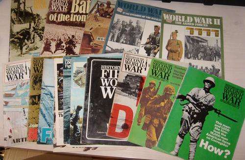 HISTORY OF THE FIRST & SECOND WORLD WAR monthly books magazines x 15