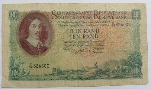 * TEN RAND Note - First Issue  - G RiSSIK 1962 *