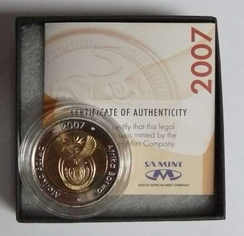 ** 2007 Oom Paul Mintmark R5 in capsule Proof-like ** in original box as issued by SA Mint