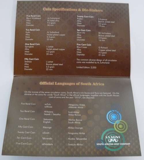 ## 2010 SA  Currency  Proof Set ##