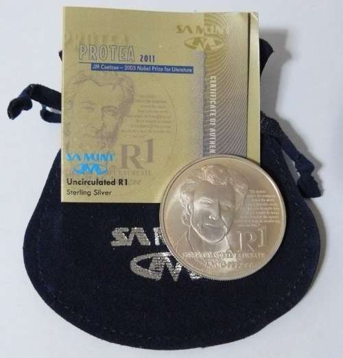 ** 2011 UNC Sterling  SILVER R1 ** - J M Coetzee - 2003 Nobel Prize for Literature