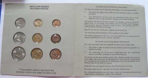 ** 1989 UNC Set of Pattern Pieces as issued by SA Mint **