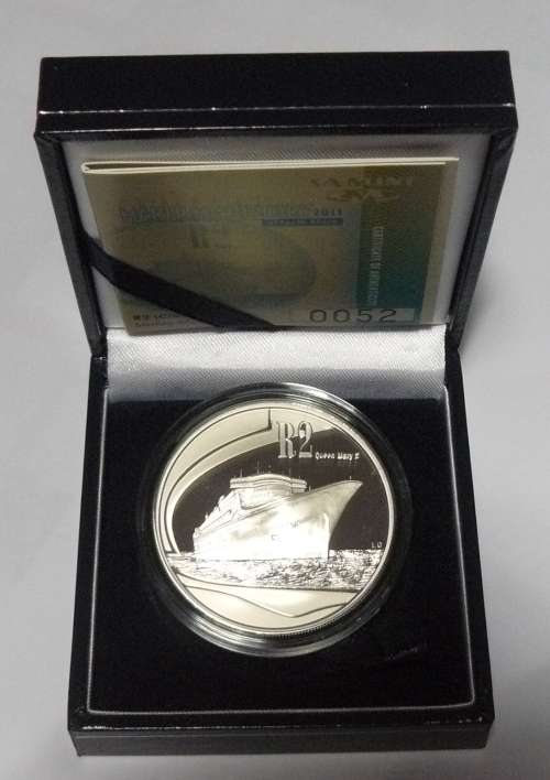 ** 2011 SILVER PROOF R2 (Crown) - Maritime History Queen Mary 2 ** Mintage 373