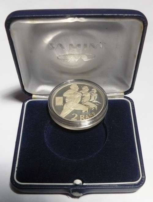 ** 1995 RUGBY WORLD CUP SILVER R2 ** - 1oz SILVER