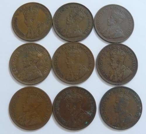 ** COMPLETE SET OF PENNIES (37 coins)  from 1923 - 1960 **  BID PER COIN to TAKE the lot