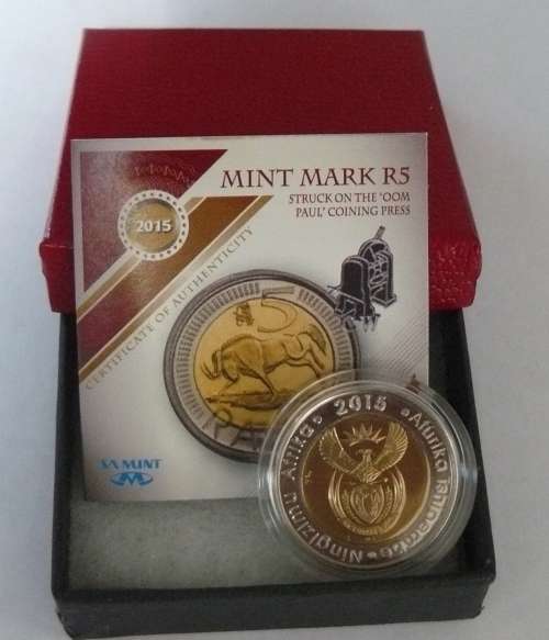 ## 2015 R5  Uncirculated Oom Paul  with Mint Mark - with COA ##