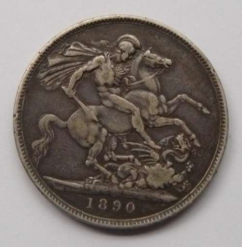 ** 1890 British 5 Shillings/CROWN - Queen Victoria **