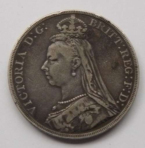 ** 1890 British 5 Shillings/CROWN - Queen Victoria **