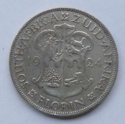 ** 1924 FLORIN / 2 Shillings ** 80% SILVER