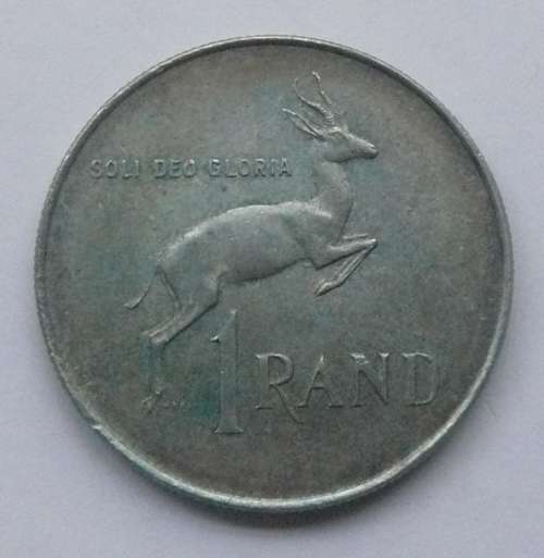 ** 1966 Afrikaans SILVER R1 **  Van Riebeeck head on the Obverse - 80% SILVER