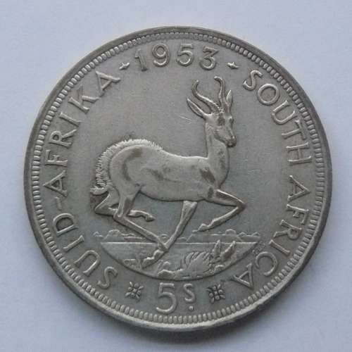 ** 1953 5 Shillings / CROWN ** -  50% SILVER content