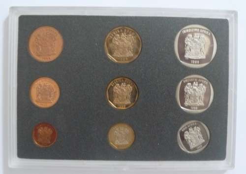 ## 1999 South Africa Proof Coin set in Mint Box - Strelitzia ##