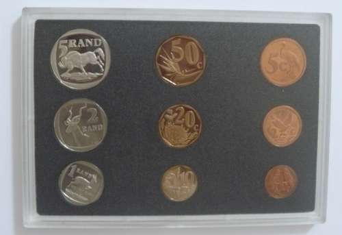 ## 1999 South Africa Proof Coin set in Mint Box - Strelitzia ##