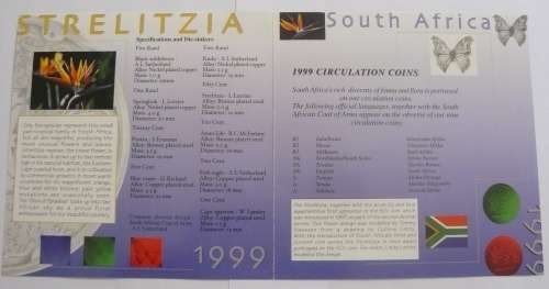 ## 1999 South Africa Proof Coin set in Mint Box - Strelitzia ##