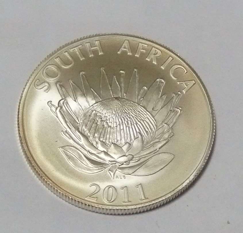 2011 SA Silver Uncirculated R1 - J M Coetzee