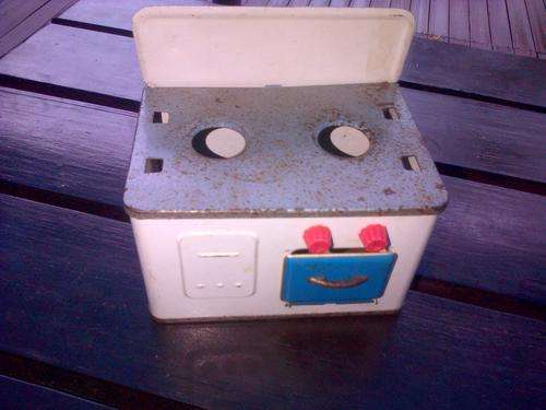 vintage tin toy stove