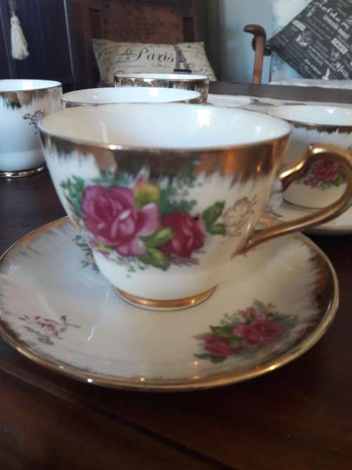 vintage bone china tea set 21 piece