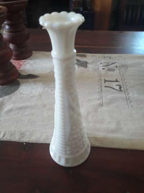 vintage milk glass vase