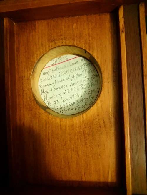 Wooden mantel clock made by david bouren