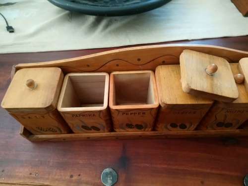 wooden spice rack