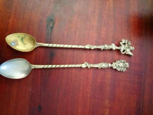 set of copper spoons made in italy