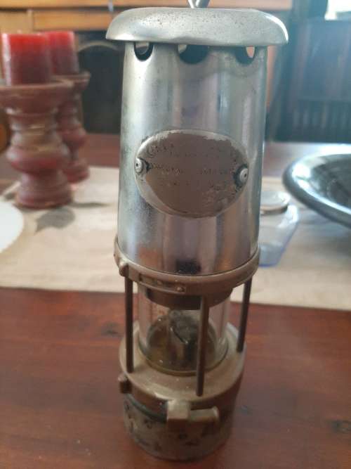 Rutherford Wolf type miners lamp - G.M.E.F no.1