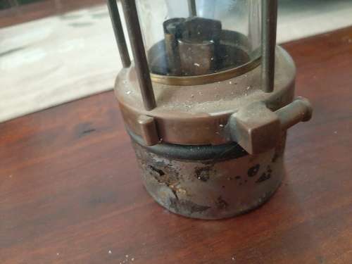 Rutherford Wolf type miners lamp - G.M.E.F no.1