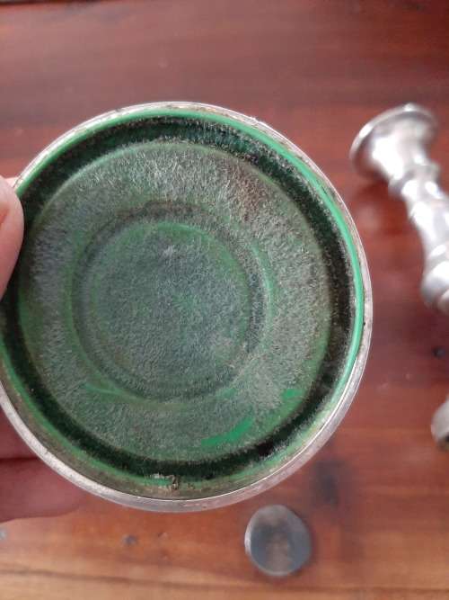 silver candle holders