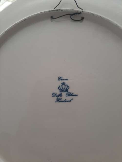 Crown delfts blauw plate