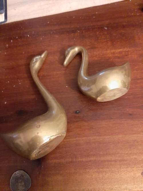 Brass swans