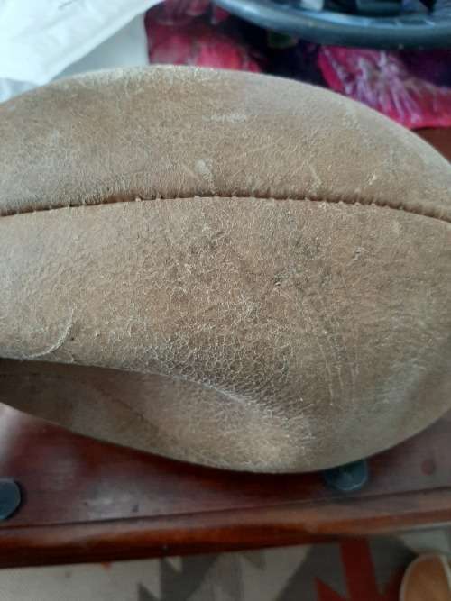 Rugby ball large leather vintage